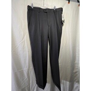 Geoffrey Beene GB951002 Men Dress Pants Pleated Classic Fit 36W 30L Gray New